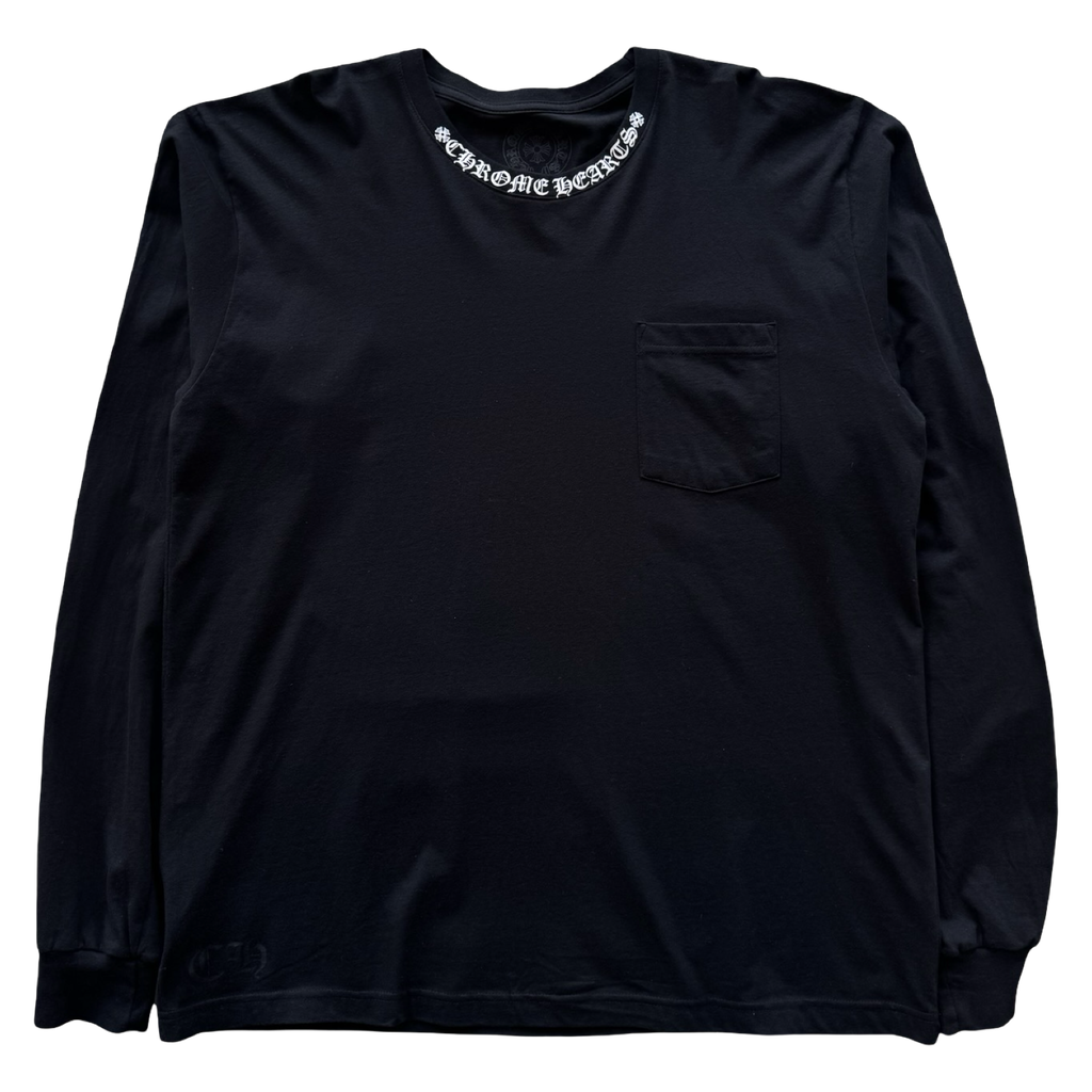 Chrome Hearts Collar Logo Longsleeve Black