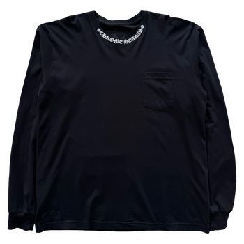 Chrome Hearts Collar Logo Longsleeve Black