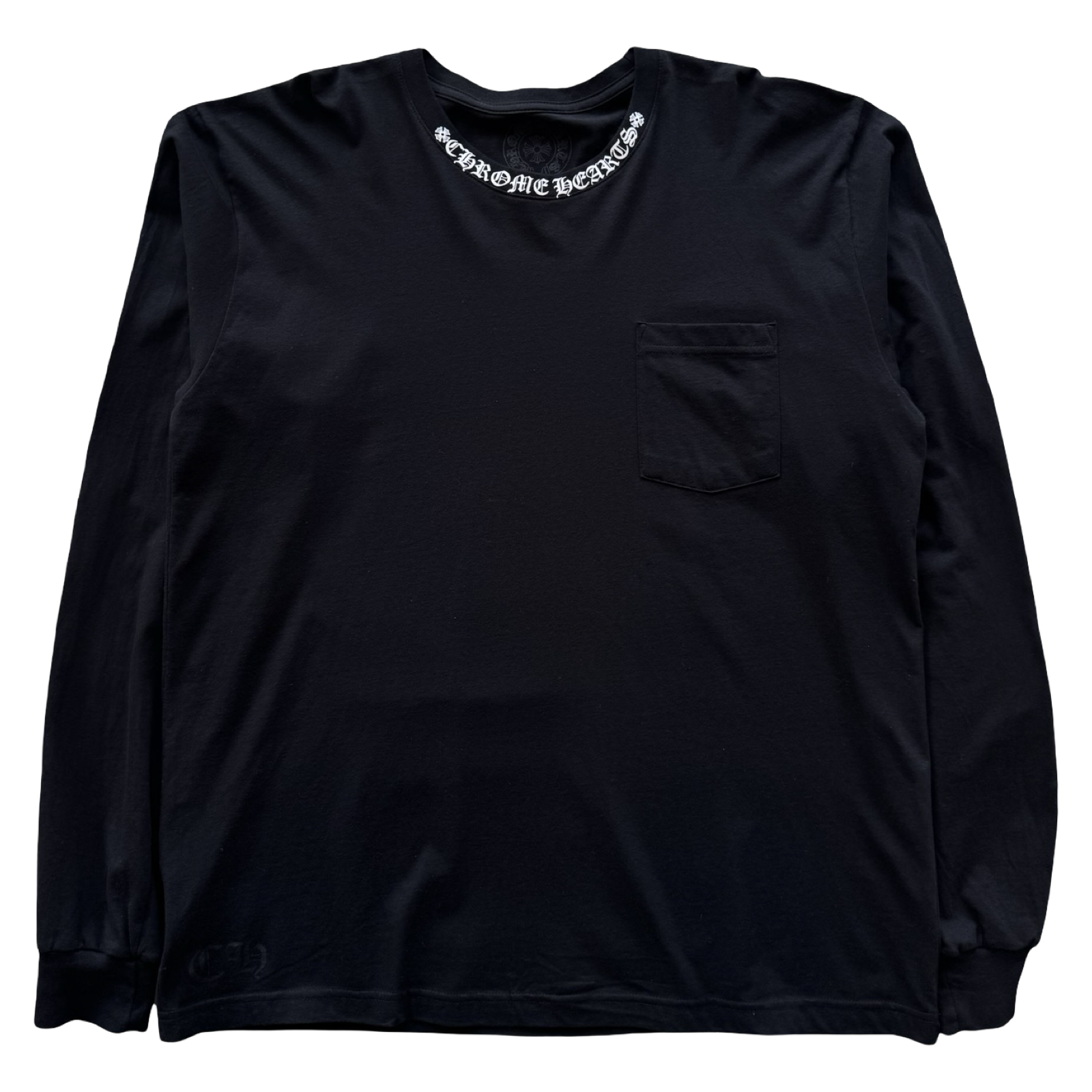 Chrome Hearts Collar Logo Longsleeve Black
