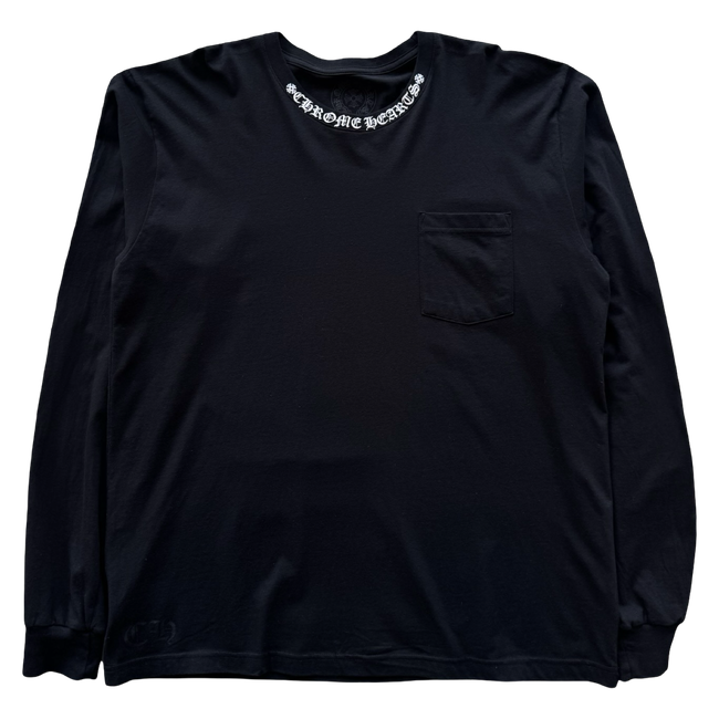 Chrome Hearts Collar Logo Longsleeve Black