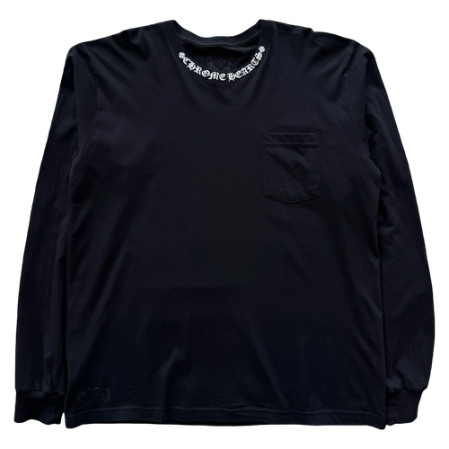Chrome Hearts Collar Logo Longsleeve Black | Vintage Clothing Store Canada