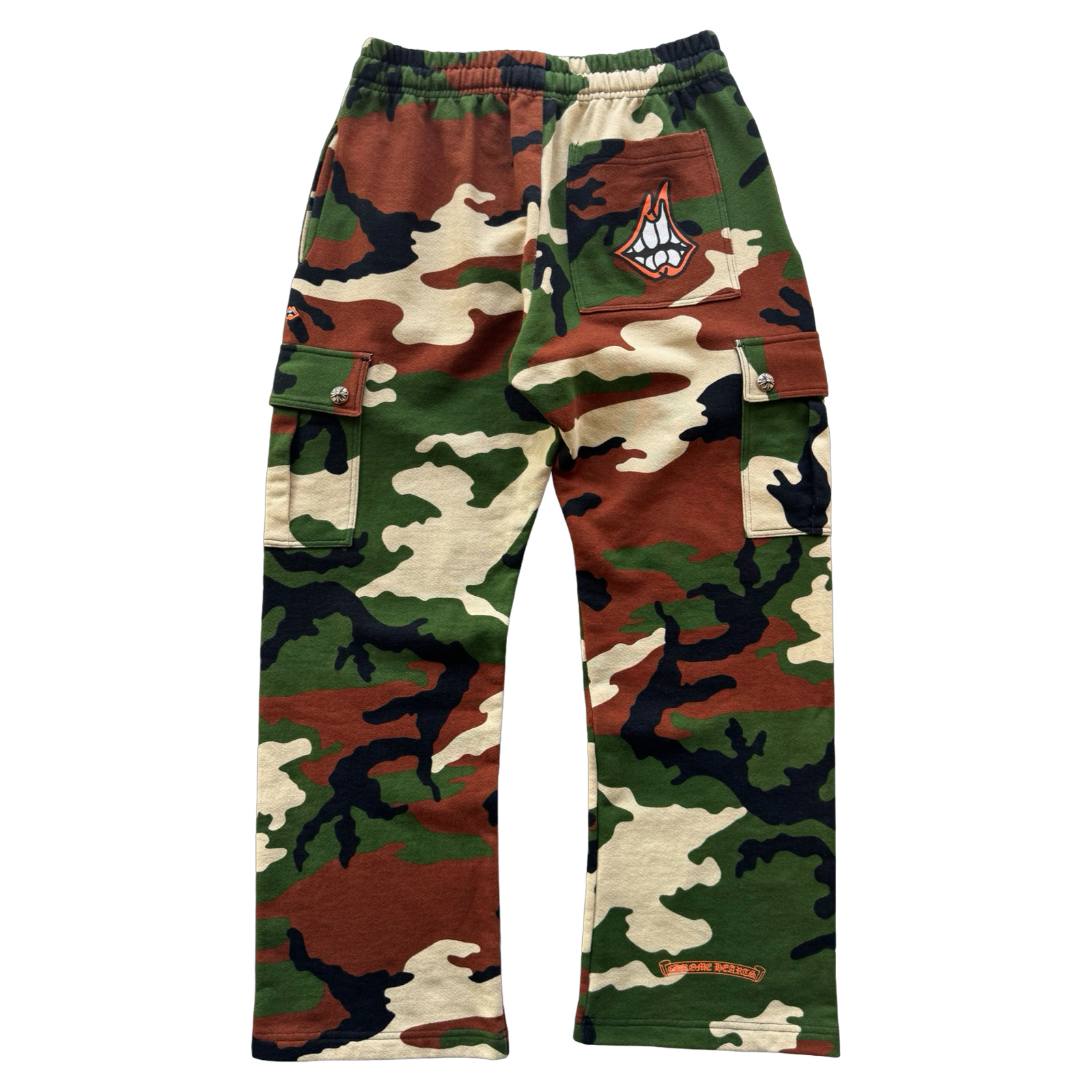 Chrome Hearts Matty Boy Caution Cargo Camo Sweatpants