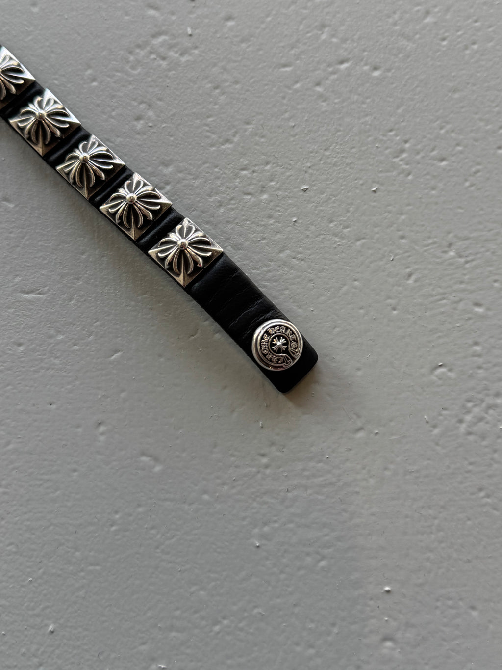 Chrome Hearts Plus Leather Bracelet
