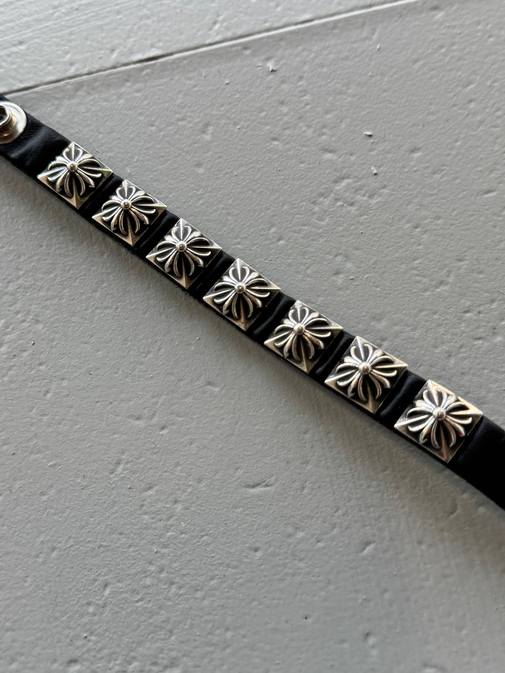 Chrome Hearts Plus Leather Bracelet