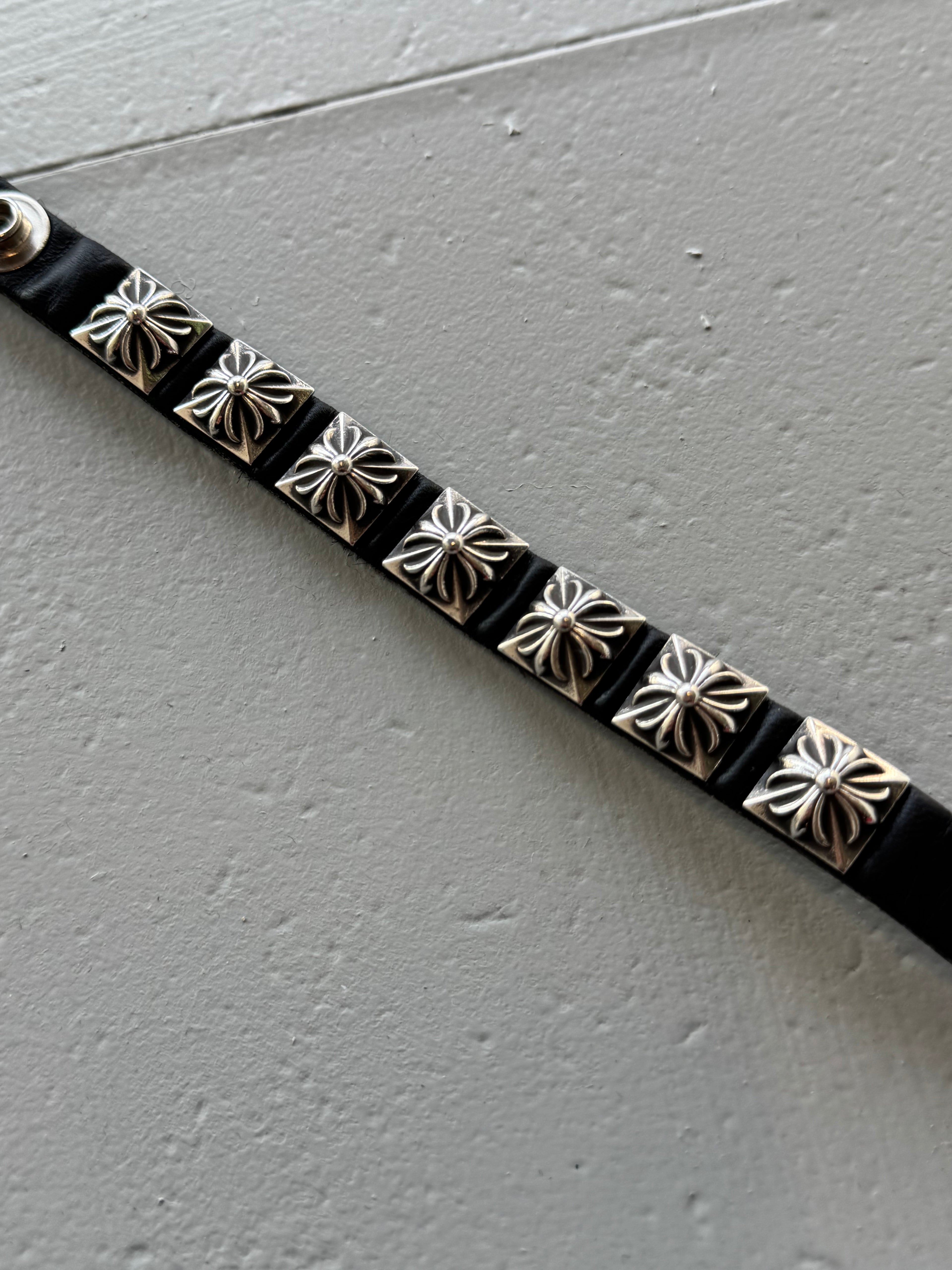 Chrome Hearts Plus Leather Bracelet