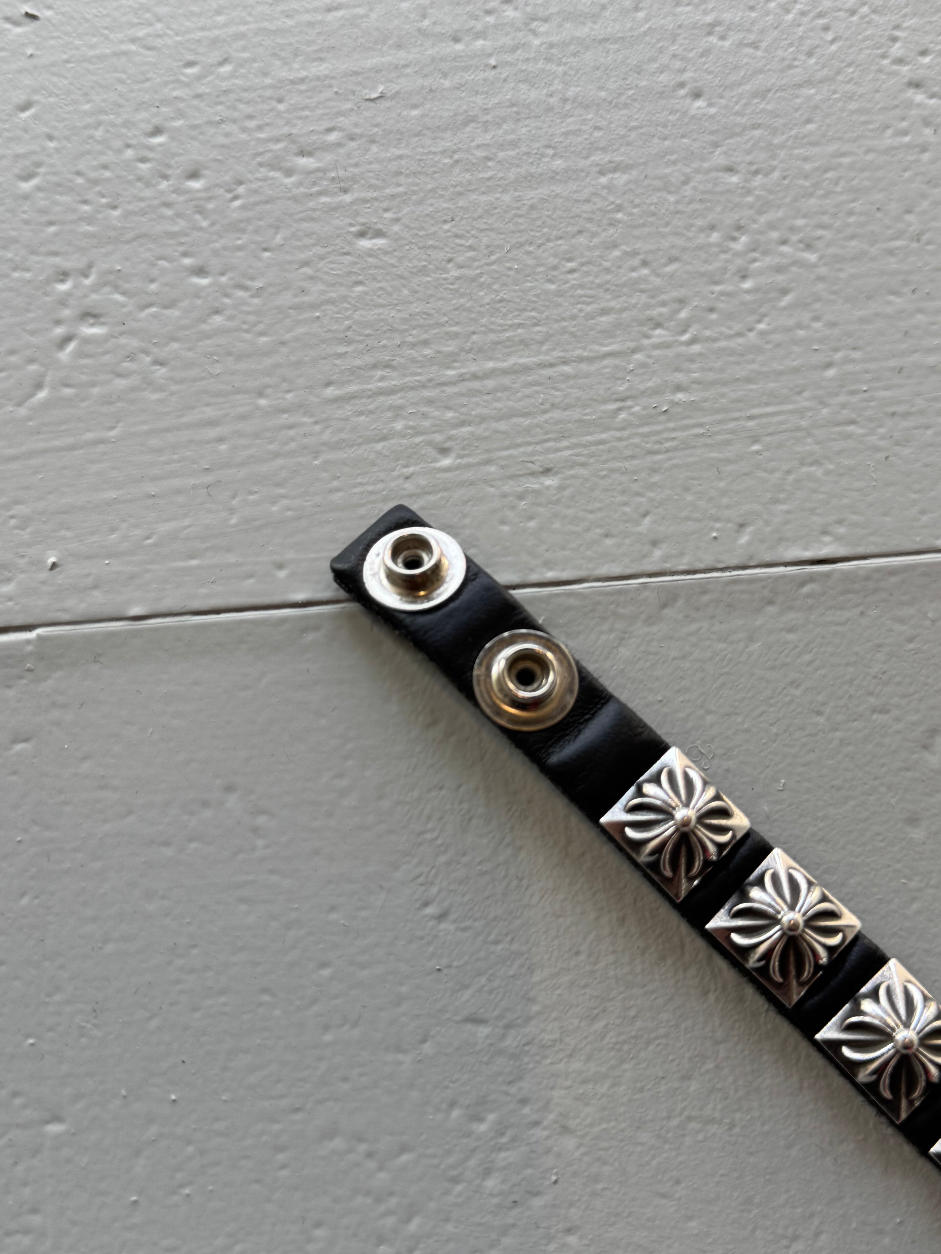 Chrome Hearts Plus Leather Bracelet