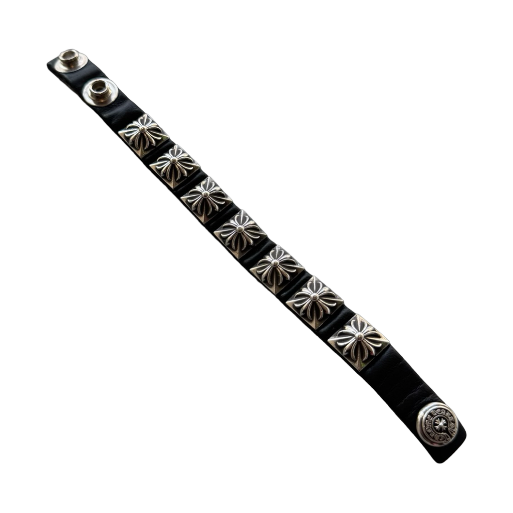 Chrome Hearts Plus Leather Bracelet