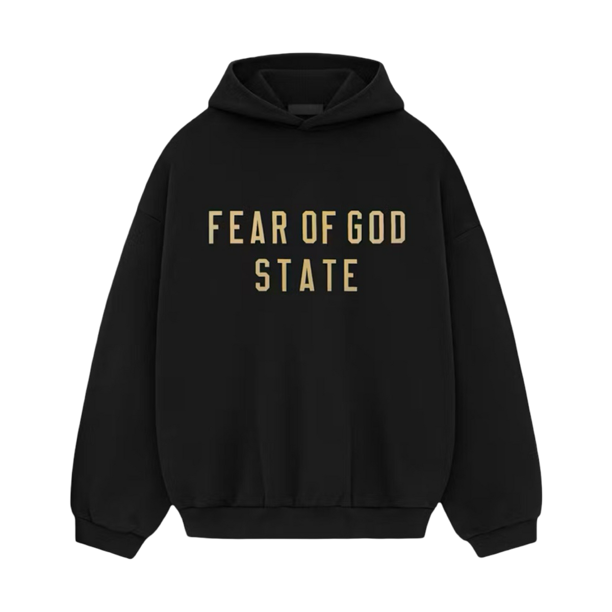 Essentials Fear Of God State Hoodie Black/Gold