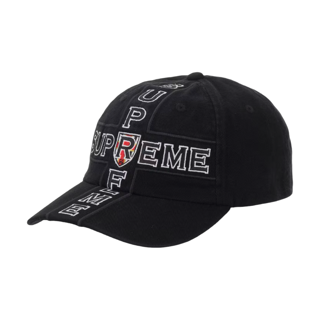 Supreme Cross 6-Panel Hat Black