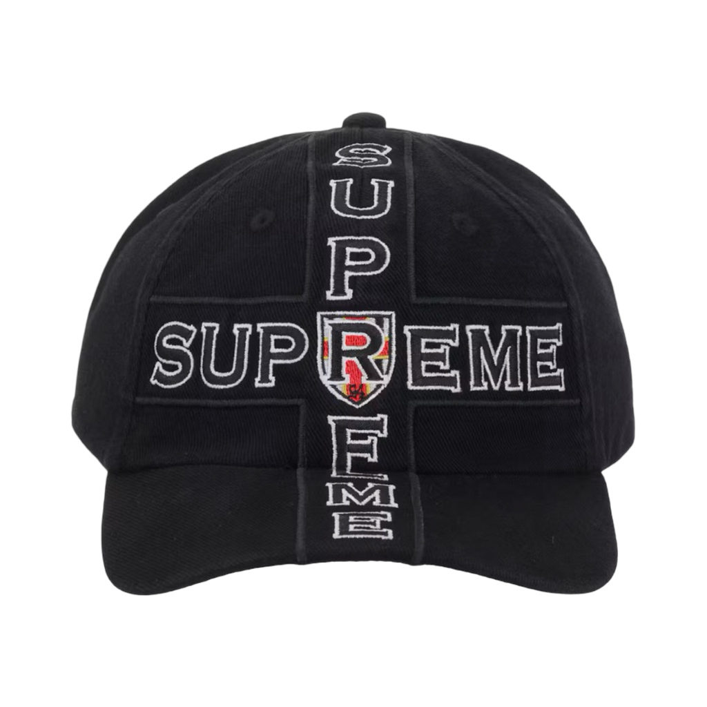 Supreme Cross 6-Panel Hat Black