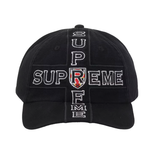 Supreme Cross 6-Panel Hat Black