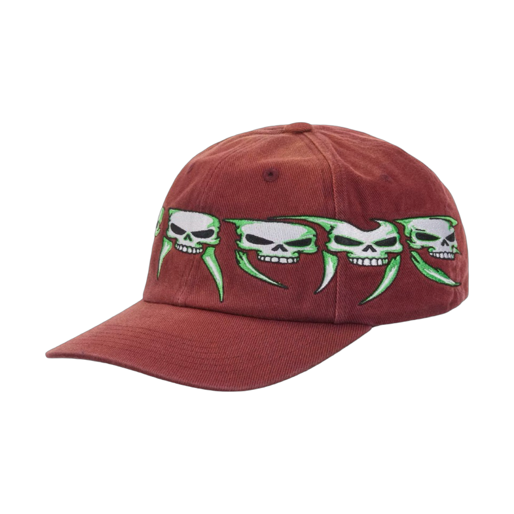 Supreme Skulls Spellout 6-Panel Hat Red