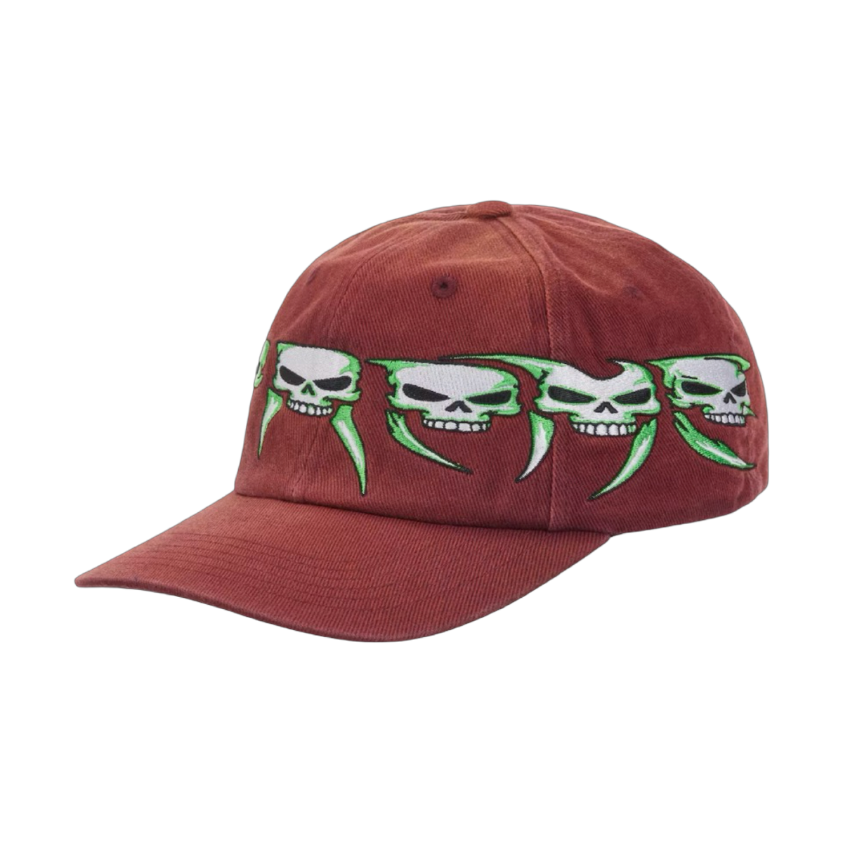 Supreme Skulls Spellout 6-Panel Hat Red