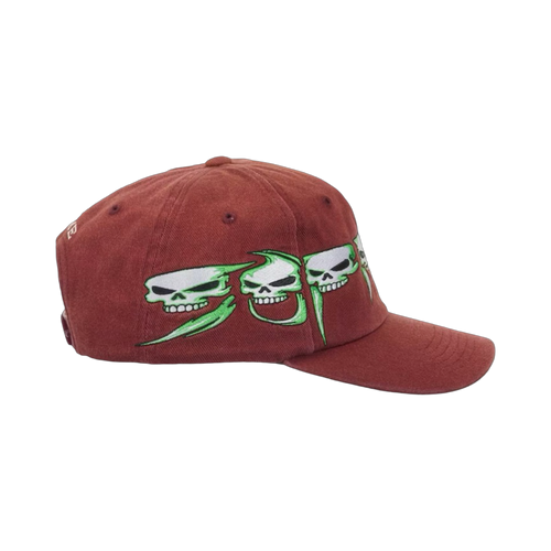 Supreme Skulls Spellout 6-Panel Hat Red