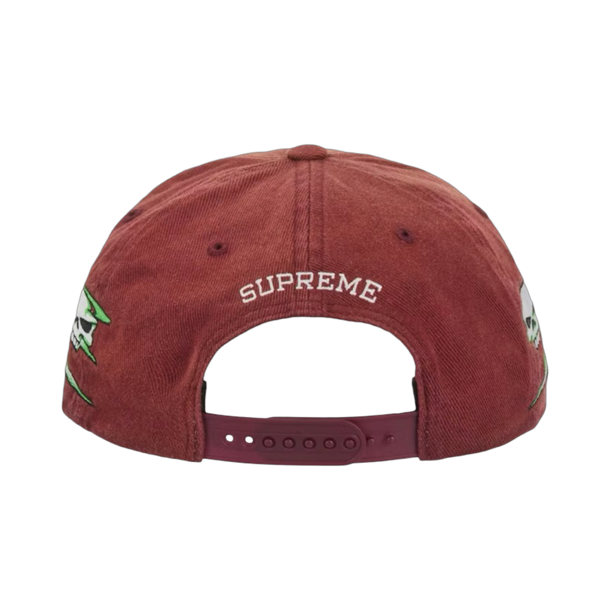 Supreme Skulls Spellout 6-Panel Hat Red