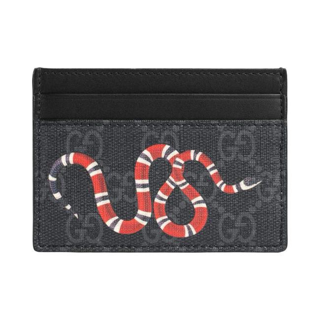 Gucci GG Supreme Kingsnake Print Card Case