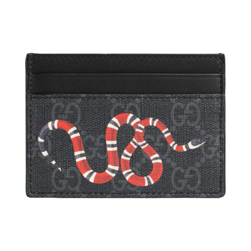 Gucci GG Supreme Kingsnake Print Card Case | Vintage Clothing Store Canada