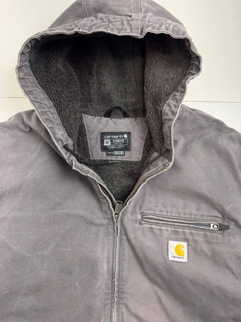 Carhartt Hooded Work Jacket Grey