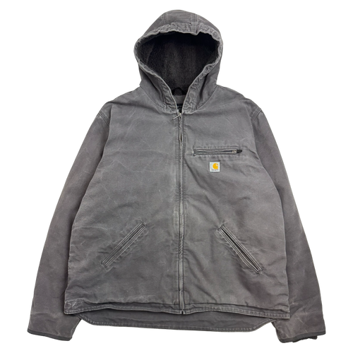 Carhartt Hooded Work Jacket Grey | Vintage Clothing Store Canada