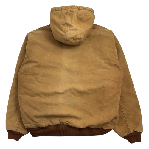 Vintage 2000s Carhartt Active Hooded Work Jacket Tan | Vintage Clothing Store Canada