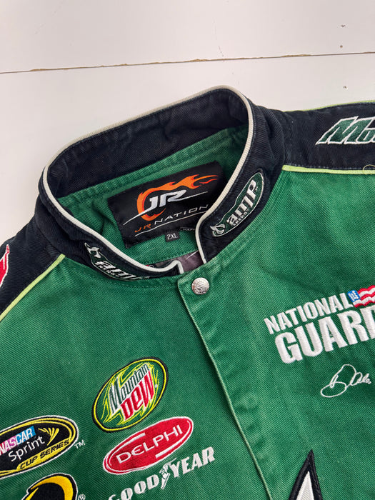 Vintage Dale Earnhardt Jr. AMP Energy Nascar Racing Jacket Green | Vitnage Clothing Store Canada