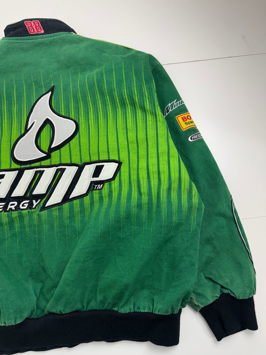 Vintage Dale Earnhardt Jr. AMP Energy Nascar Racing Jacket Green | Vitnage Clothing Store Canada