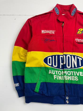 Vintage Chase Authentics Jeff Gordon Dupont Nascar Racing Jacket Multi