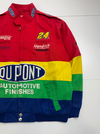 Vintage Chase Authentics Jeff Gordon Dupont Nascar Racing Jacket Multi