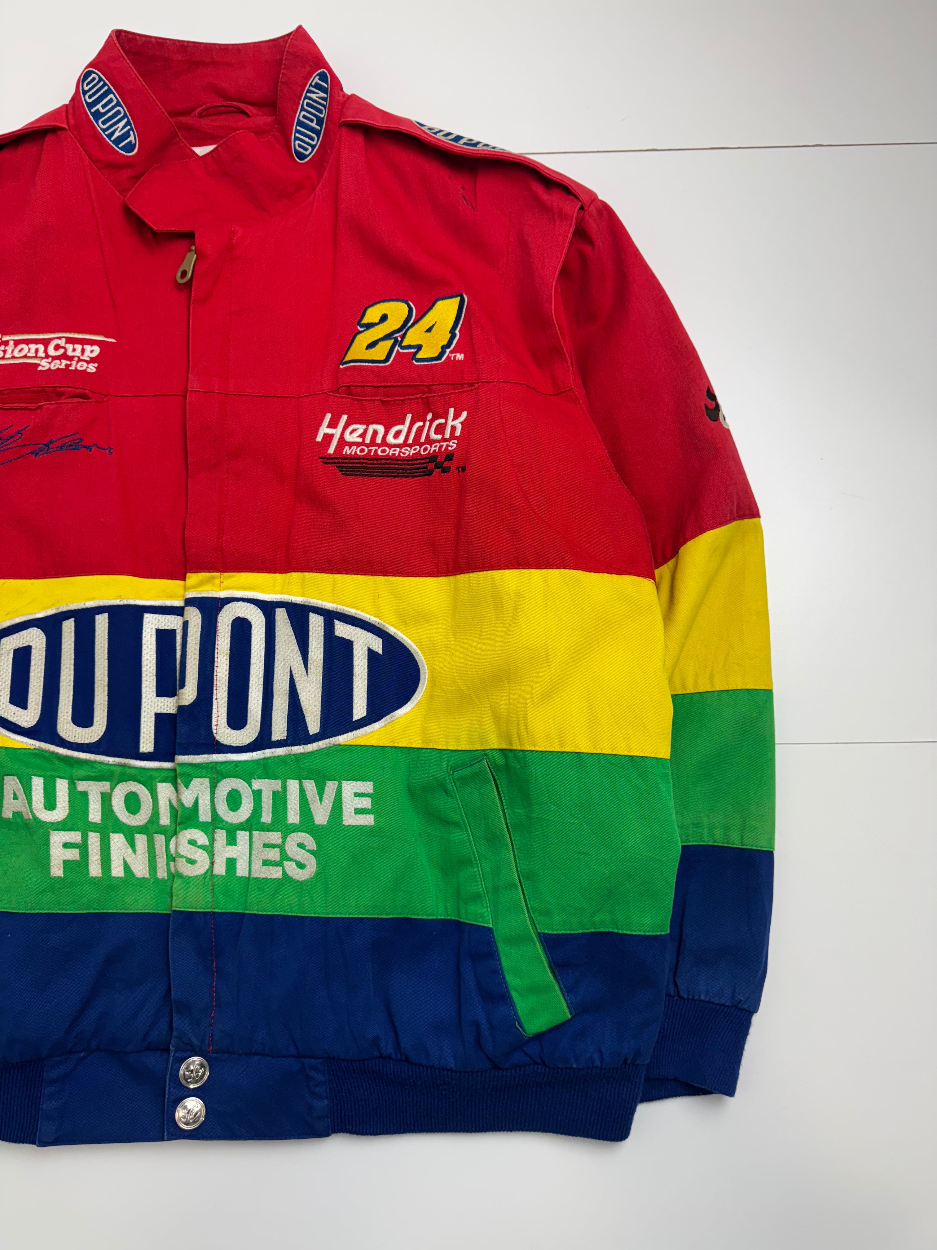 Vintage Chase Authentics Jeff Gordon Dupont Nascar Racing Jacket Multi