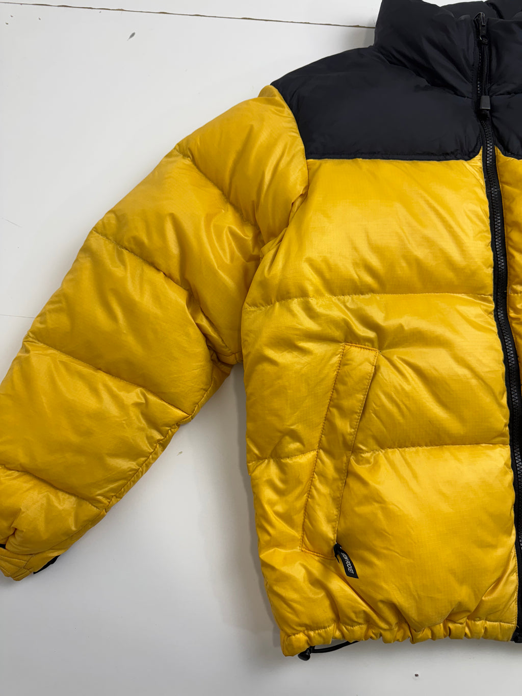 2003 The North Face Nuptse 700 Fill Puffer Jacket Yellow