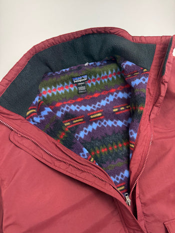 Women's 2004 Patagonia Aztec Fleece Lined Jacket Red