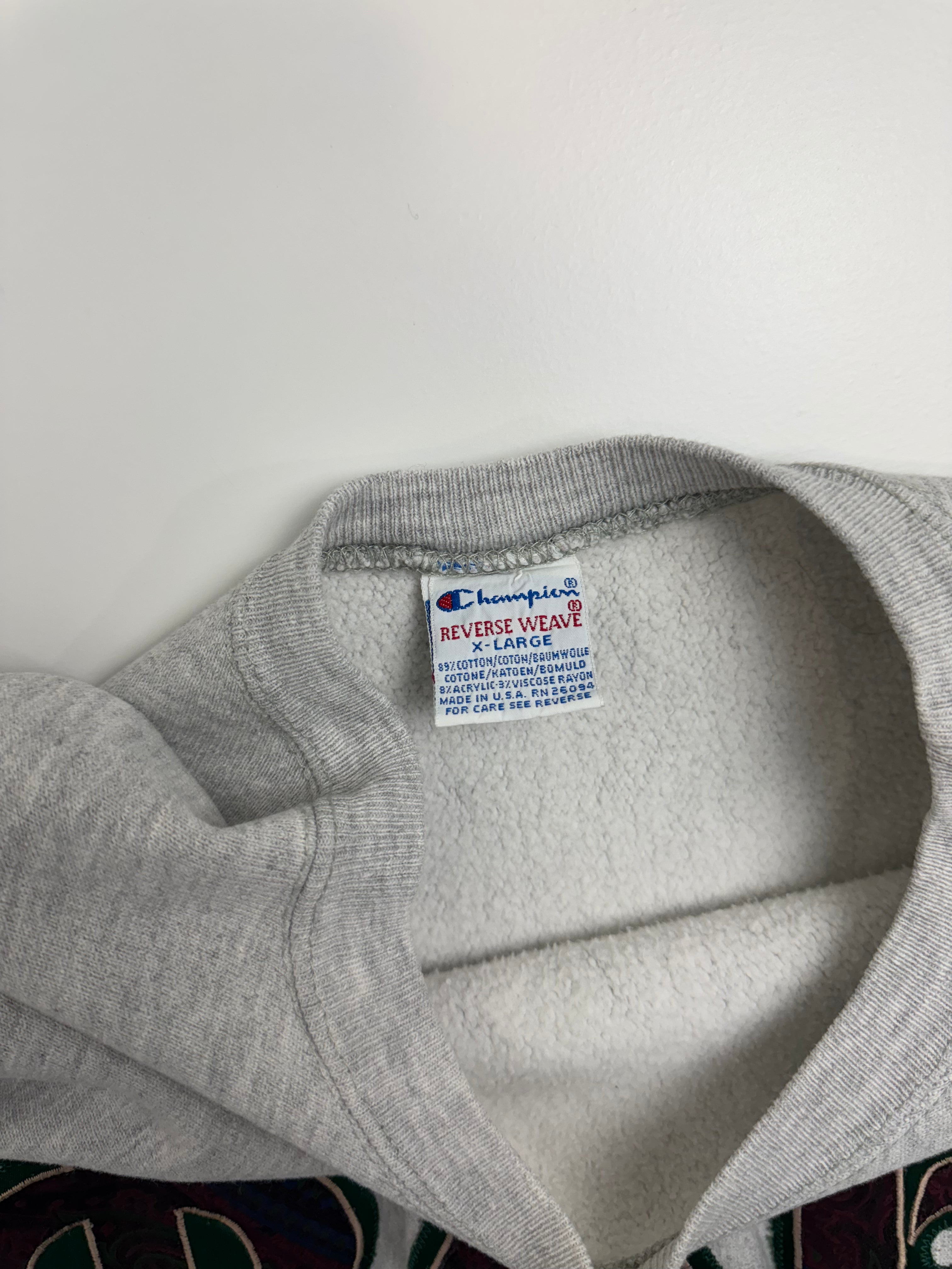 Vintage 90s Champion Reverse Weave Phi Delta Theta Sweatshirt Grey