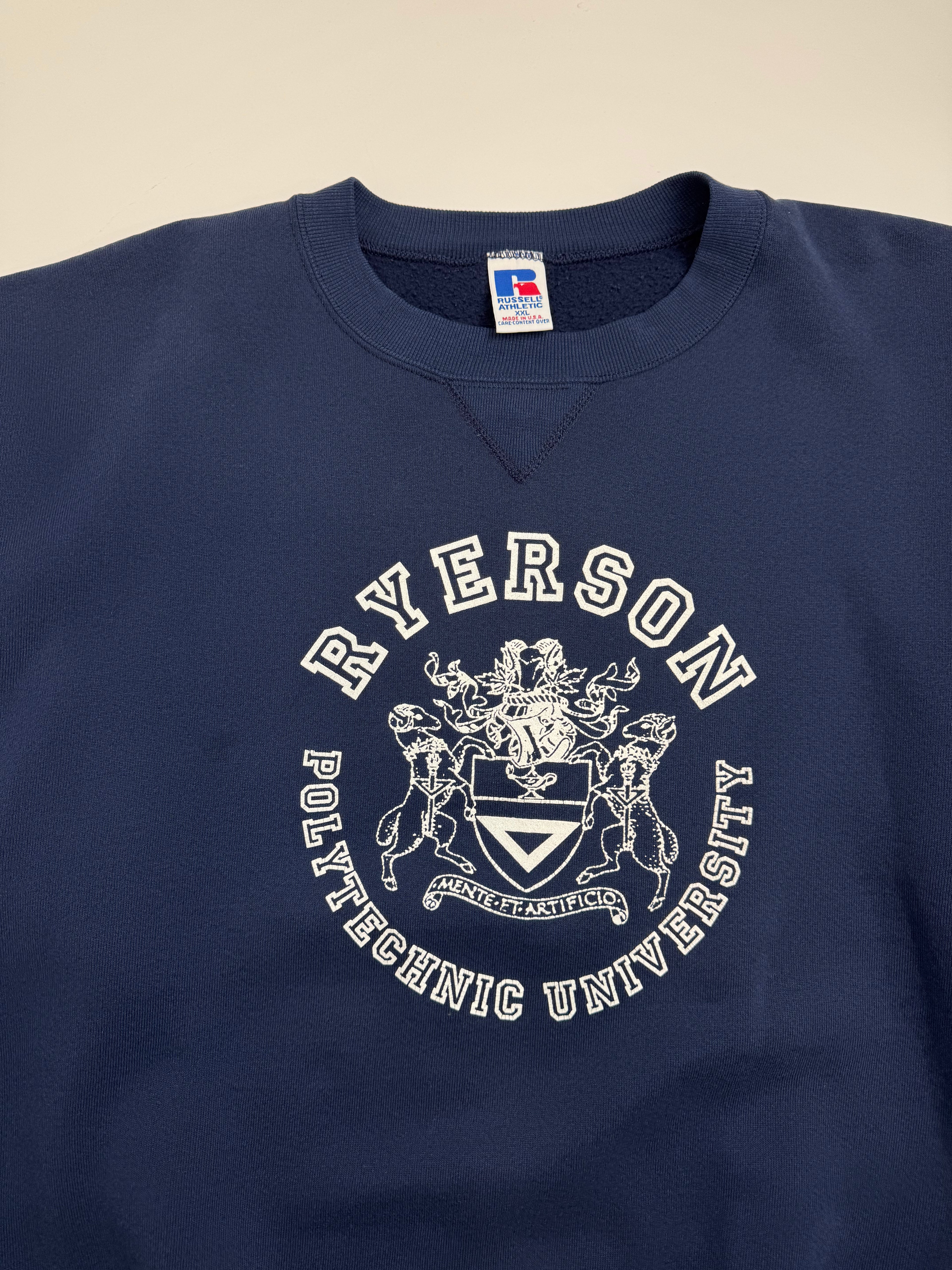 Vintage 90s Russell Ryerson Collegiate Sweatshirt Navy