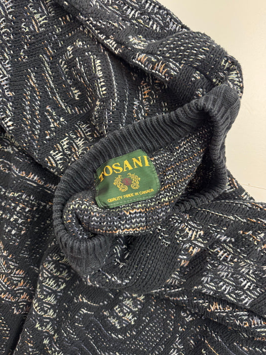 Vintage Tosani Spiral Knit Sweatshirt Black | Vitnage Clothing Store Canada