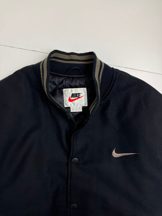 Vintage 90s Nike Varsity Jacket Black/Brown | Vitnage Clothing Store Canada