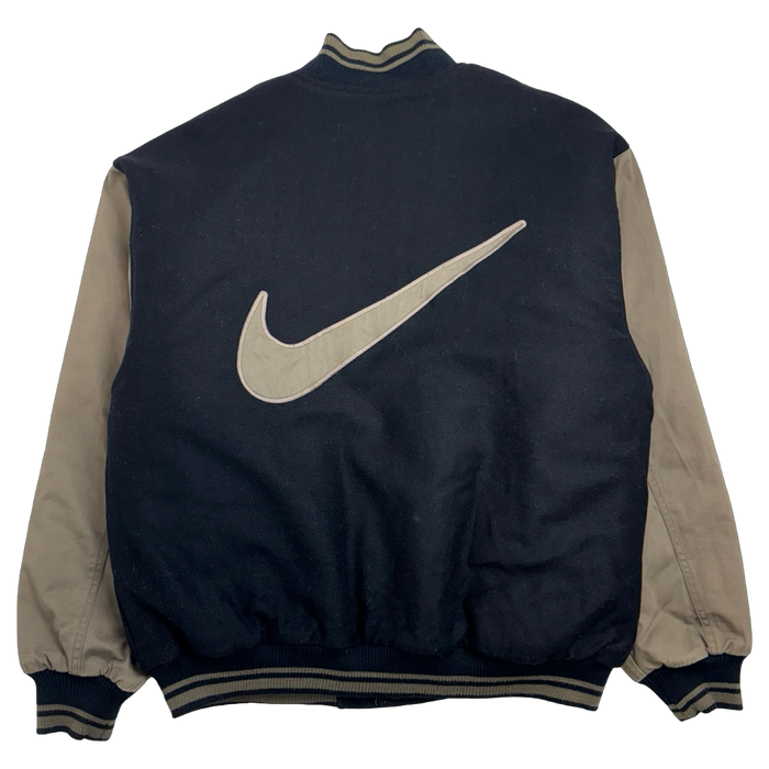 Vintage 90s Nike Varsity Jacket Black/Brown | Vitnage Clothing Store Canada