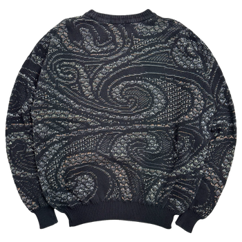 Vintage Tosani Spiral Knit Sweatshirt Black