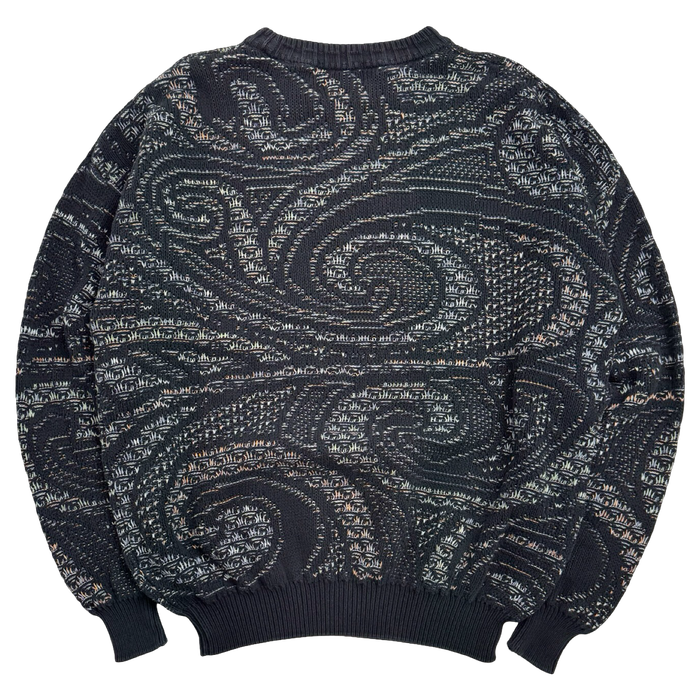 Vintage Tosani Spiral Knit Sweatshirt Black | Vitnage Clothing Store Canada