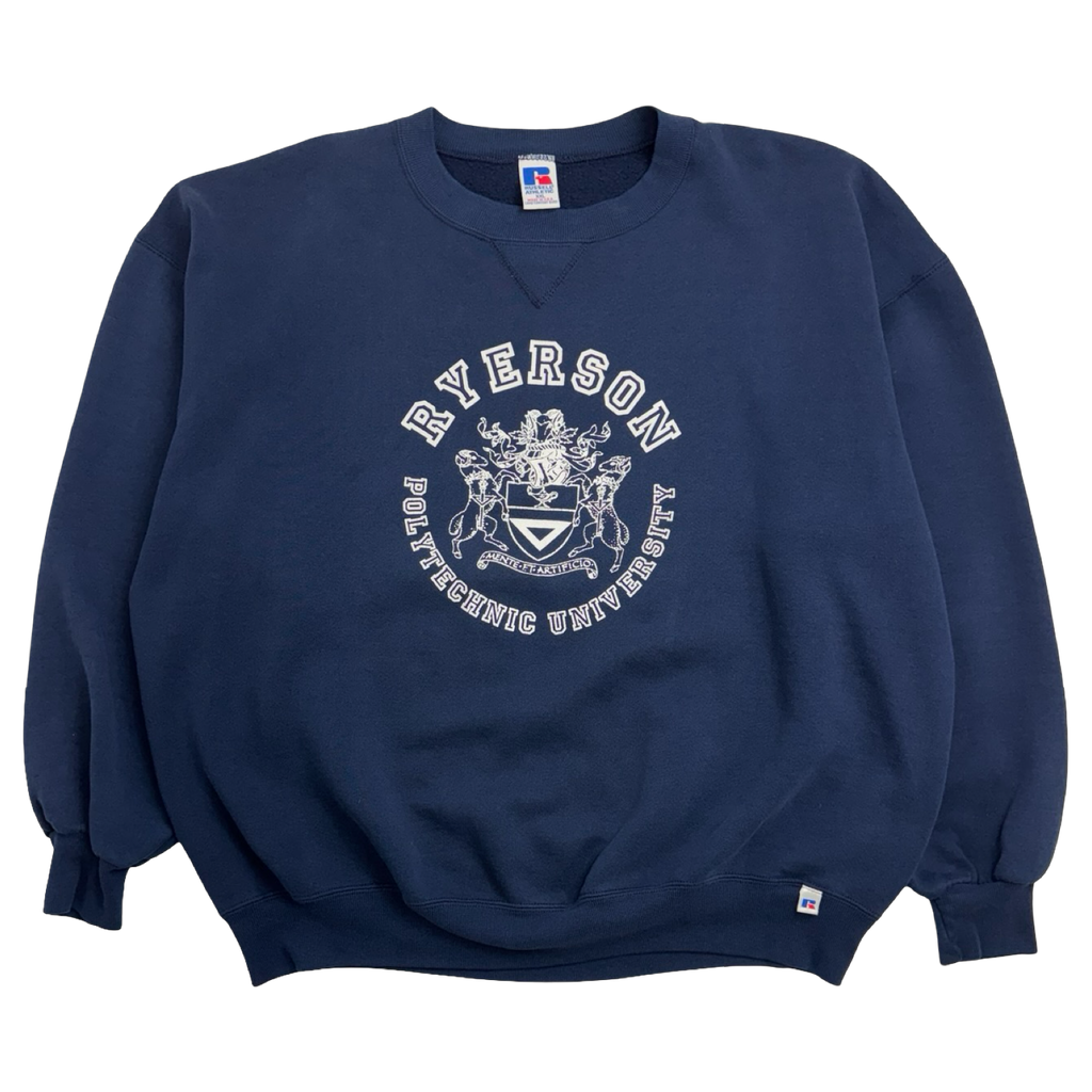 Vintage 90s Russell Ryerson Collegiate Sweatshirt Navy