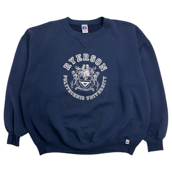 Vintage 90s Russell Ryerson Collegiate Sweatshirt Navy