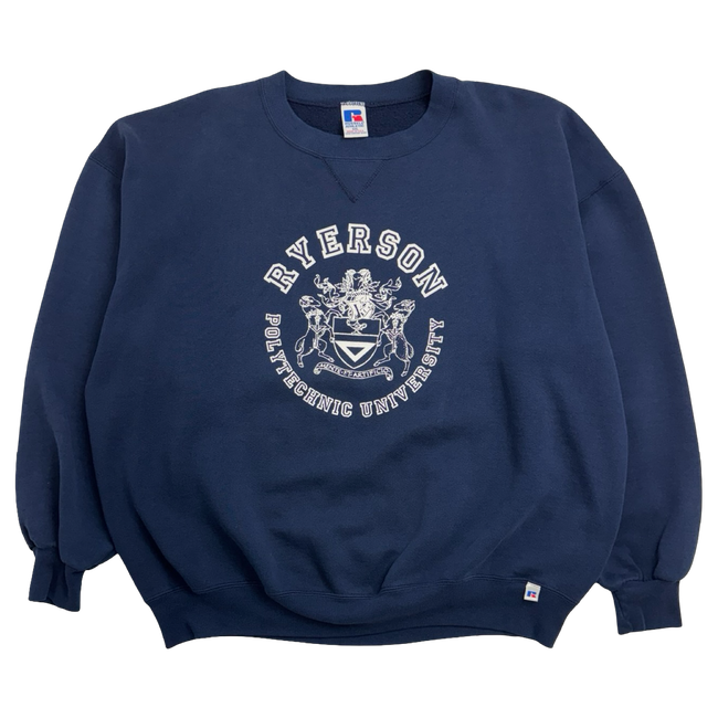 Vintage 90s Russell Ryerson Collegiate Sweatshirt Navy