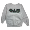 Vintage 90s Champion Reverse Weave Phi Delta Theta Sweatshirt Grey