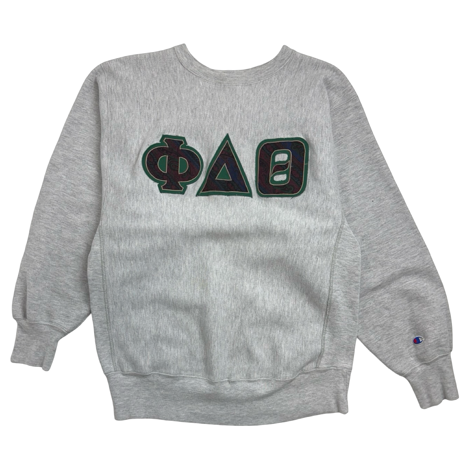 Vintage 90s Champion Reverse Weave Phi Delta Theta Sweatshirt Grey