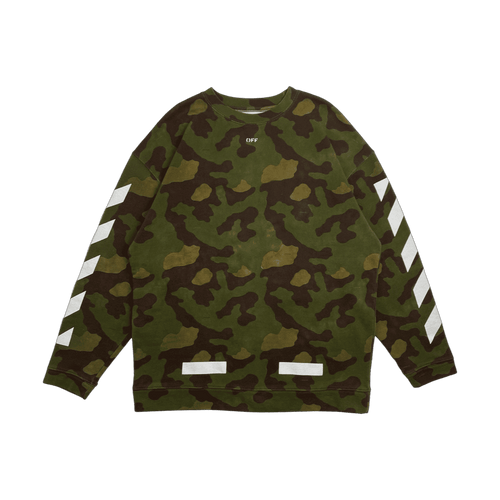 Off-White Camo Arrows Crewneck (USED) | Vintage Clothing Store Canada