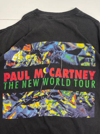 (L) Vintage '93 Paul McCartney The New World Tour Tee Black