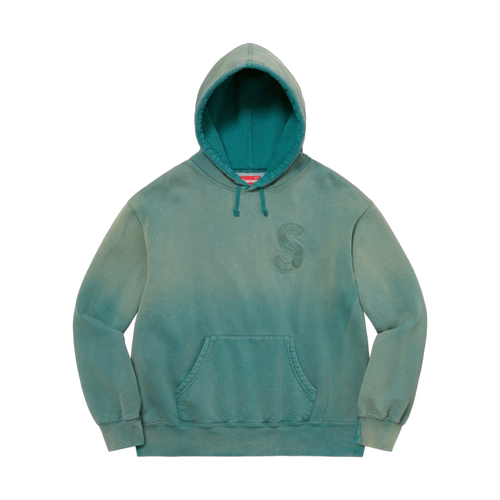 Supreme Overdyed S Logo Hooded Sweatshirt Teal | Vintage Clothing Store Canada