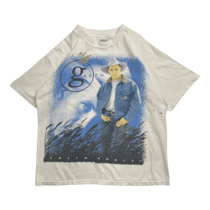 (L) Vintage '96 Garth Brooks Tour Tee White | Vitnage Clothing Store Canada