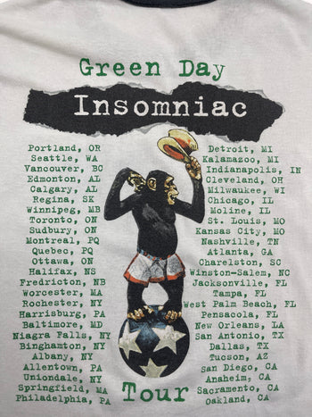 (L) Vintage '95 Green Day Insomniac Tee