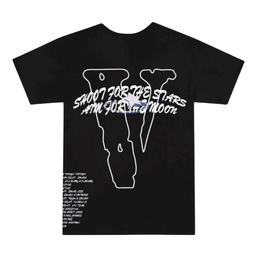 Pop Smoke x Vlone Tracklist Tee Black | Vintage Clothing Store Canada