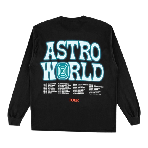 Travis Scott Astroworld Tour Horse Long-sleeve Tee Black | Vintage Clothing Store Canada